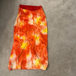 Misa Hylton For Inc L Hawaiian Print med soft aloha style vacation travel